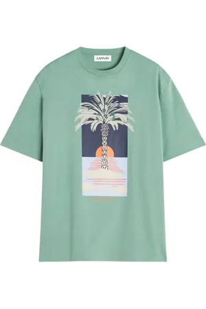 Lanvin Top, Herre, Grøn, M, Bomuld, Sea Crew Neck T-Shirt