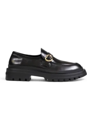Moschino Sko, Dame, Sort, 40 EU, Læder, Plain Moccasins med gummisål