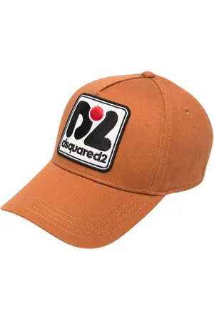 Dsquared2 Tilbehør, unisex, Brun, M, Bomuld, Broderet Logo Visir Cap