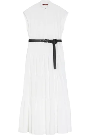 Max Mara Kjole, Dame, Hvid, S, Bomuld, Ren bomuld stilfuld skjorte