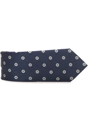CANALI Tilbehør, Herre, Blå, ONE SIZE, Fantasy Flowery Silk Tie