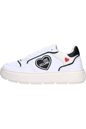 Moschino Sko, Dame, Hvid, 39 EU, Læder, Sneakers Hvid