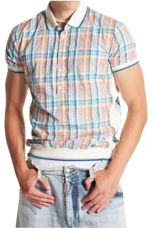 Dsquared2 Top, Herre, Flerfarvet, L, Bomuld, Preppy Pastel Polo Shirt