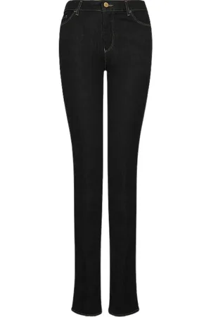 Emporio Armani Jeans, Dame, Blå, W27, Bomuld, Højtaljede Skinny Jeans
