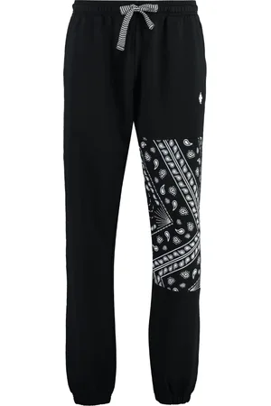 MARCELO BURLON Bukser, Herre, Sort, S, Bomuld, Contrasting Print Sweatpants
