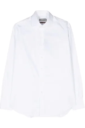 CANALI Skjorte, Herre, Hvid, L, Bomuld, Impeccabile Cotton Dress Shirt