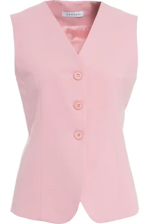 Gender Jakke, Dame, Lyserød, M, Rose Blazer Vest Chic V-Neck