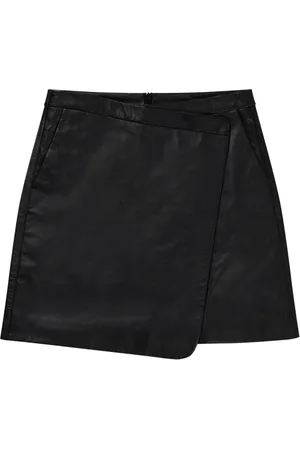 Munthe Nederdel, Dame, Sort, XL, Læder, Expandra Skirt