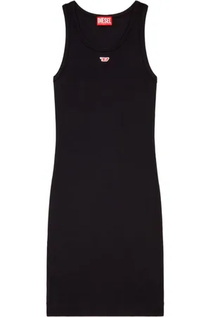 Diesel Kjole, Dame, Sort, M, Bomuld, Elegant Nero Kjole