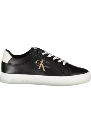 Calvin Klein Sko, Dame, Sort, 38 EU, Uld, Kontrastfarvede Sneakers