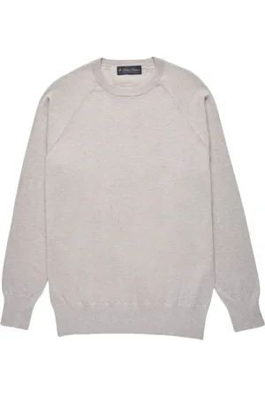 Brooks Brothers Strik, Herre, Grå, L, Bomuld, Bomulds- og Cashmere Sweatshirt