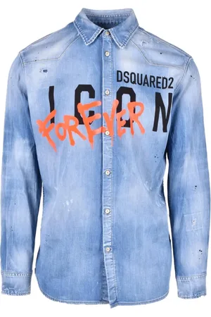 Dsquared2 Skjorte, Herre, Blå, L, Denim, Denimskjorte