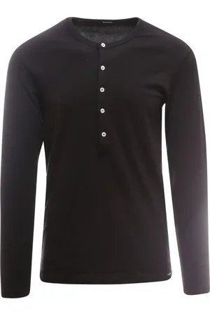 Tom Ford Top, Herre, Sort, XL, Uld, Stilfuld Langærmet Top