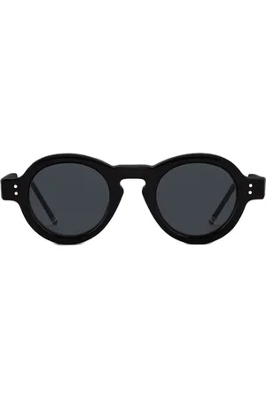 Thom Browne Tilbehør, Herre, Sort, ONE SIZE, Runde solbriller