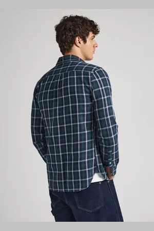 Pepe Jeans Skjorte, Herre, Blå, L, Bomuld, Casual Bluser