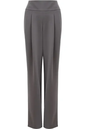 LARDINI Bukser, Dame, Grå, XS, Uld, High Waist Palazzo Bukser