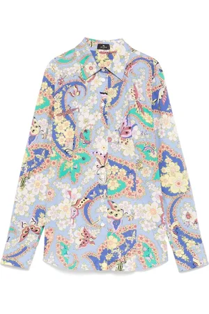 Etro Bluser & Skjorter, Dame, Flerfarvet, S, Uld, Multifarvet Stilfuld Skjorte