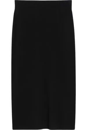 Max Mara Nederdel, Dame, Sort, S, Alsindig Striknederdel med Lommer
