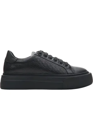 Estro Sko, Dame, Sort, 40 EU, Læder, Sort Læder Sneakers