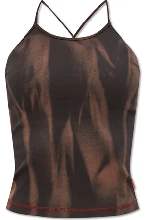 Diesel Top, Dame, Brun, 2XS, Bomuld, T-Hina Top