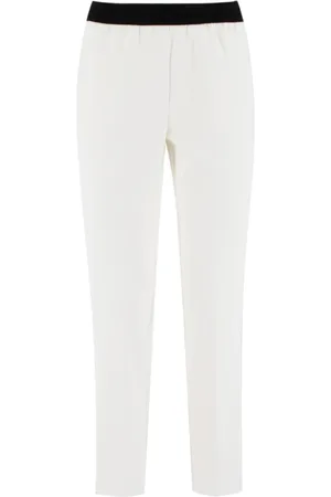 ERMANNO SCERVINO Bukser, Dame, Hvid, L, Bomuld, Slim-fit Bukser