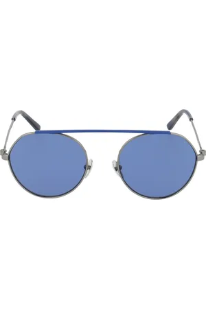 Calvin Klein Tilbehør, Herre, Blå, 51 MM, Uld, Stilfulde solbriller til sommer