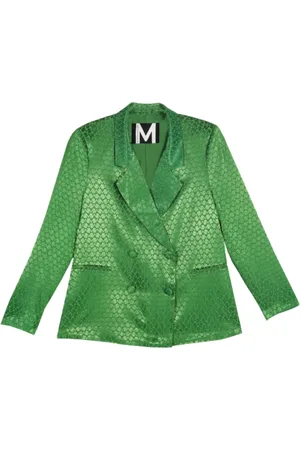 Lola Casademunt Jakke, Dame, Grøn, L, Polyester, Jacquard Logo Mønstret Grøn Blazer