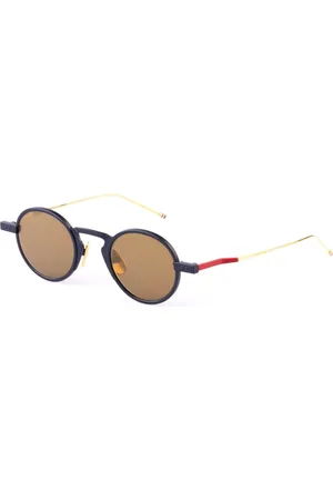 Thom Browne Tilbehør, unisex, Blå, 43 MM, Uld, Runde solbriller