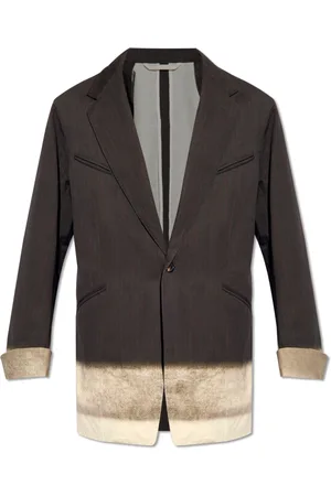 Maison Margiela Jakke, Herre, Sort, M, Bomuld, Blazer med Trompe L`oeil-print