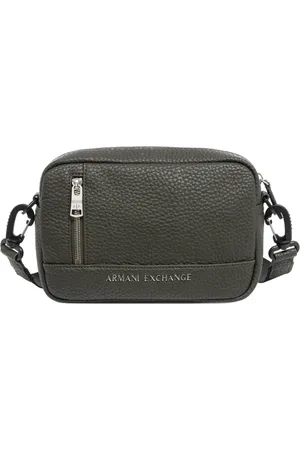 Armani Exchange Taske, Herre, Grøn, ONE SIZE, Polyester, Justerbar Crossbody Taske med Lynlås Lukning