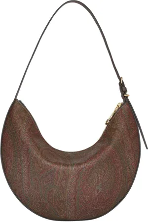 Etro Taske, Dame, Brun, ONE SIZE, Bomuld, Medium Hobo Taske i Ikonisk Jacquard