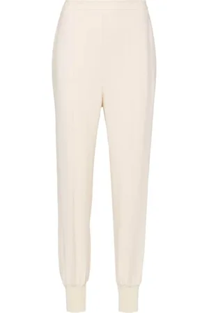 Stella McCartney Bukser, Dame, Hvid, XS, Joggingbukser med tilspidsede ben