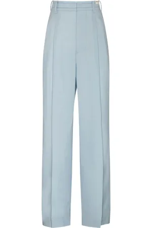 Marni Bukser, Dame, Blå, XS, Uld, Arctic Wide Leg Pants