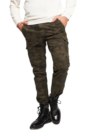 Masons Bukser, Herre, Grøn, S, Bomuld, Camouflage Cargo Bukser Extra Slim Fit