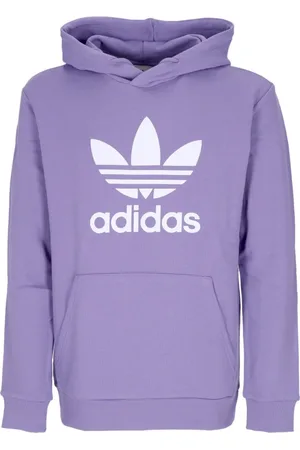 adidas Sweathshirts & Hoodies, Herre, Lilla, XS, Bomuld, Trefoil Hættetrøje Letvægts Sweatshirt