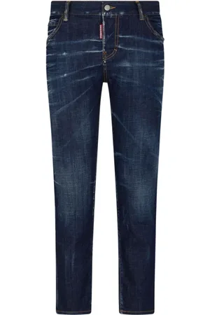 Dsquared2 Jeans, Dame, Blå, 3XS, Bomuld, Slim Cut Indigo Jeans