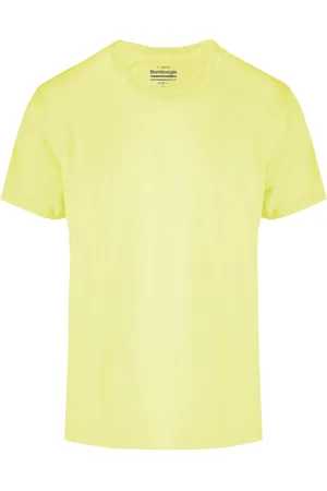 Bomboogie Top, Herre, Gul, S, Bomuld, Crew-neck T-shirt med brystlomme