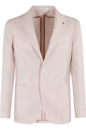 TAGLIATORE Jakke, Herre, Lyserød, 2XL, Uld, Jacket 1 Breast Linen Wool Mat Effects