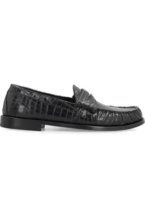 Rhude Sko, Herre, Sort, 44 EU, Læder, Læder Loafers med Rund Tå