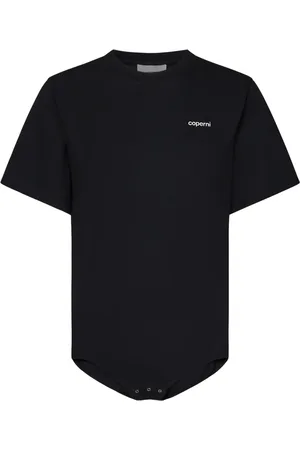 COPERNI Top, Dame, Sort, S, Bomuld, Ribstrikket Crew Neck Løs Top