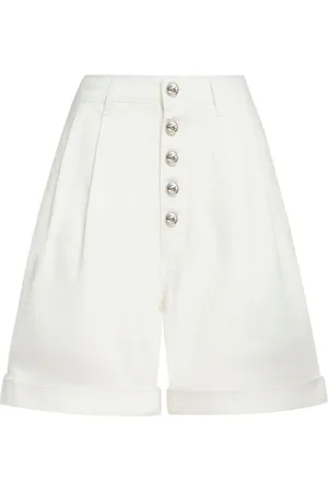 Etro Shorts, Dame, Hvid, M, Bomuld, Casual Hvide Bomuldsshorts