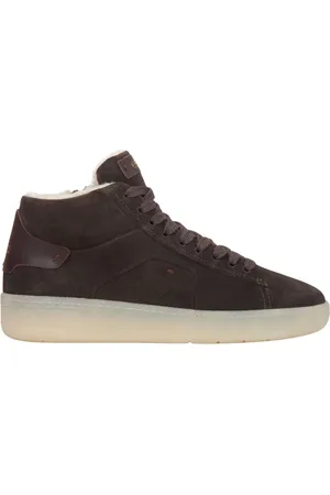 Estro Sko, Dame, Brun, 36 EU, Uld, Saddle Italian Velour High-Top Sneakers