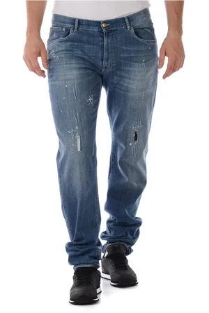 D.A. Daniele Alessandrini Jeans, Herre, Blå, W38, Bomuld, Jeans