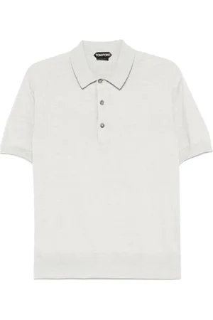 Tom Ford Top, Herre, Grå, L, Bomuld, Grå Polo Skjorte Casual Stil