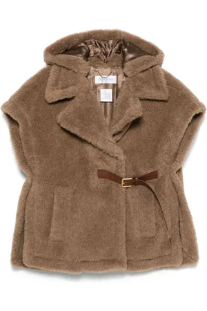 Max Mara Jakke, Dame, Brun, M, Cashmere, Lanoso4 Jakke