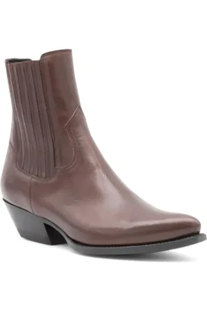 Céline Sko, Dame, Brun, 36 EU, Læder, Chic Læder Cowboy Støvler