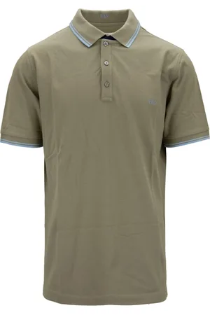 FAY Top, Herre, Grøn, S, Bomuld, Button Polo Shirt