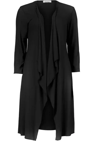 Masai Strik, Dame, Sort, 2XL, Uld, Ibone 3/4 Ærme Cardigan