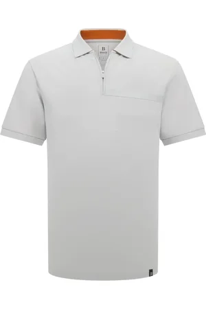 Boggi Milano Top, Herre, Grå, M, Bomuld, B Tech Cool Jade-Fresh Piquéétrøje
