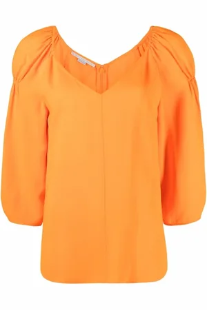 Stella McCartney Bluser & Skjorter, Dame, , 3XS, Cropped Bluse med Pufærmer